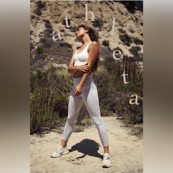 Athleta Jacquard Chaturanga Leggings White Grey Size XS - Picture 7 of 7